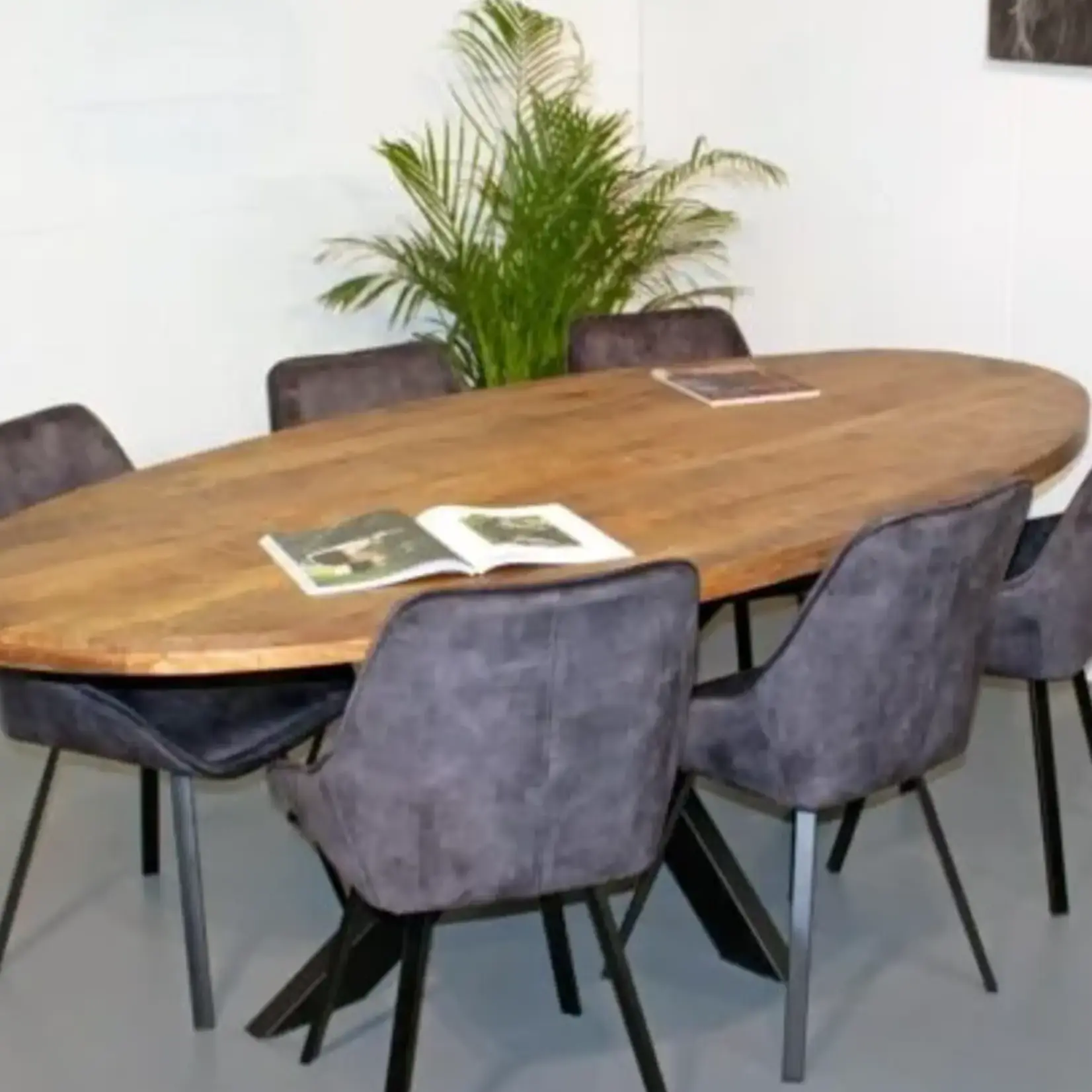 Ovaal eettafel Mangohout Nevada