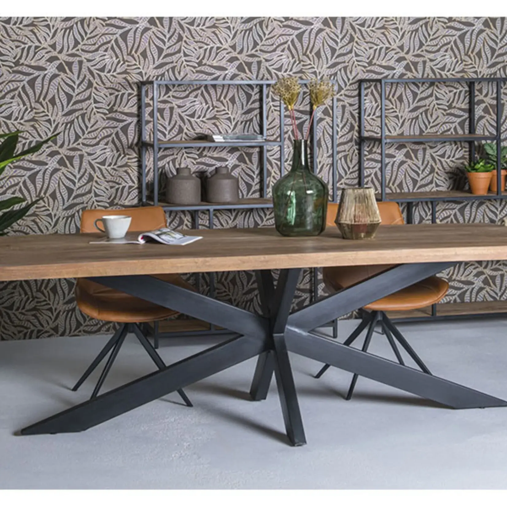 Rechthoek eettafel Mangohout  Toronto