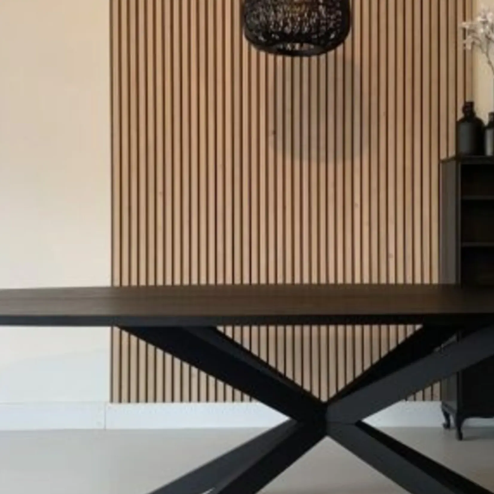 Deens Ovaal eettafel Mangohout Zwart Denver