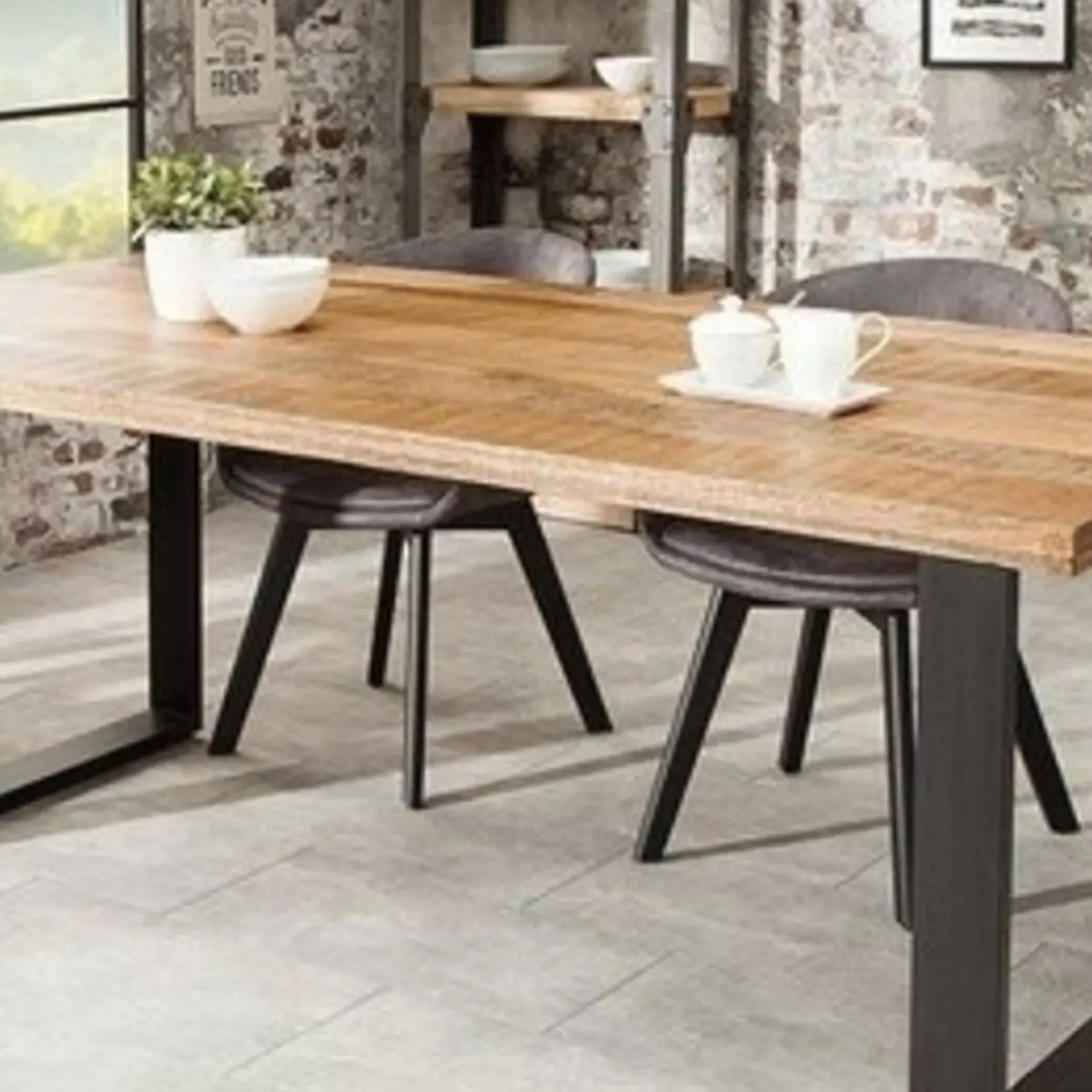 Rechthoek eettafel Mangohout U Poot San Francisco
