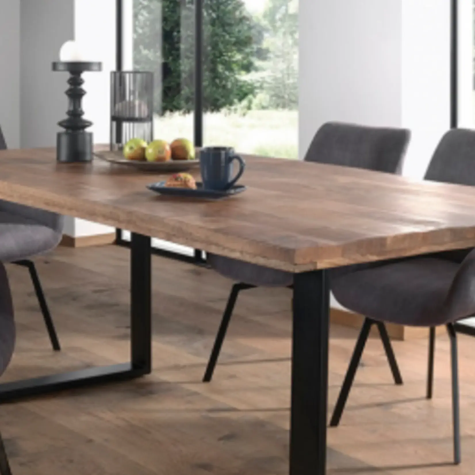 Rechthoek eettafel Mangohout U Poot San Francisco