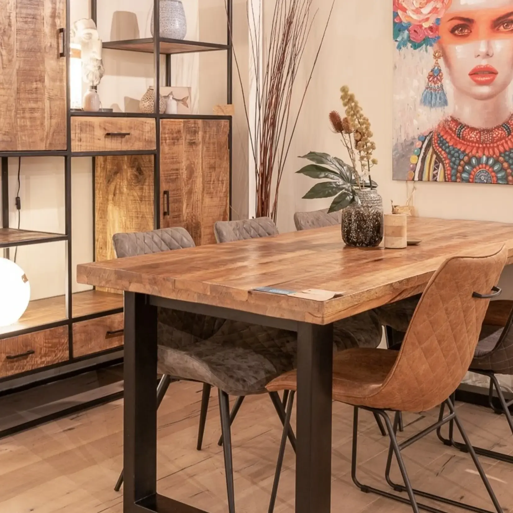 Rechthoek eettafel Mangohout U Poot San Francisco