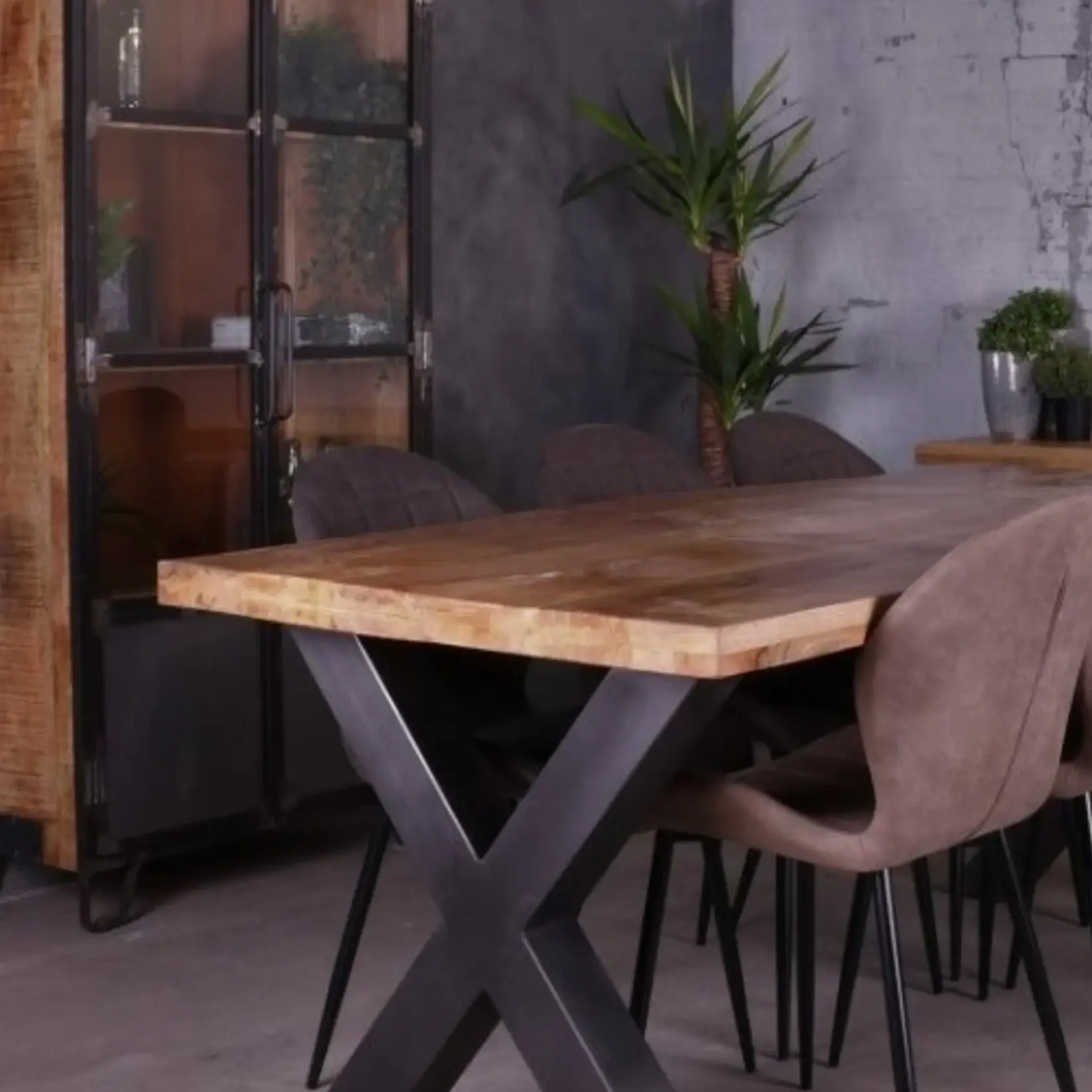 Rechthoek eettafel X Poot Mangohout  Washington