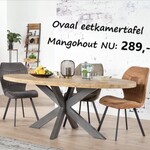 Ovaal eettafel Mangohout  Nevada