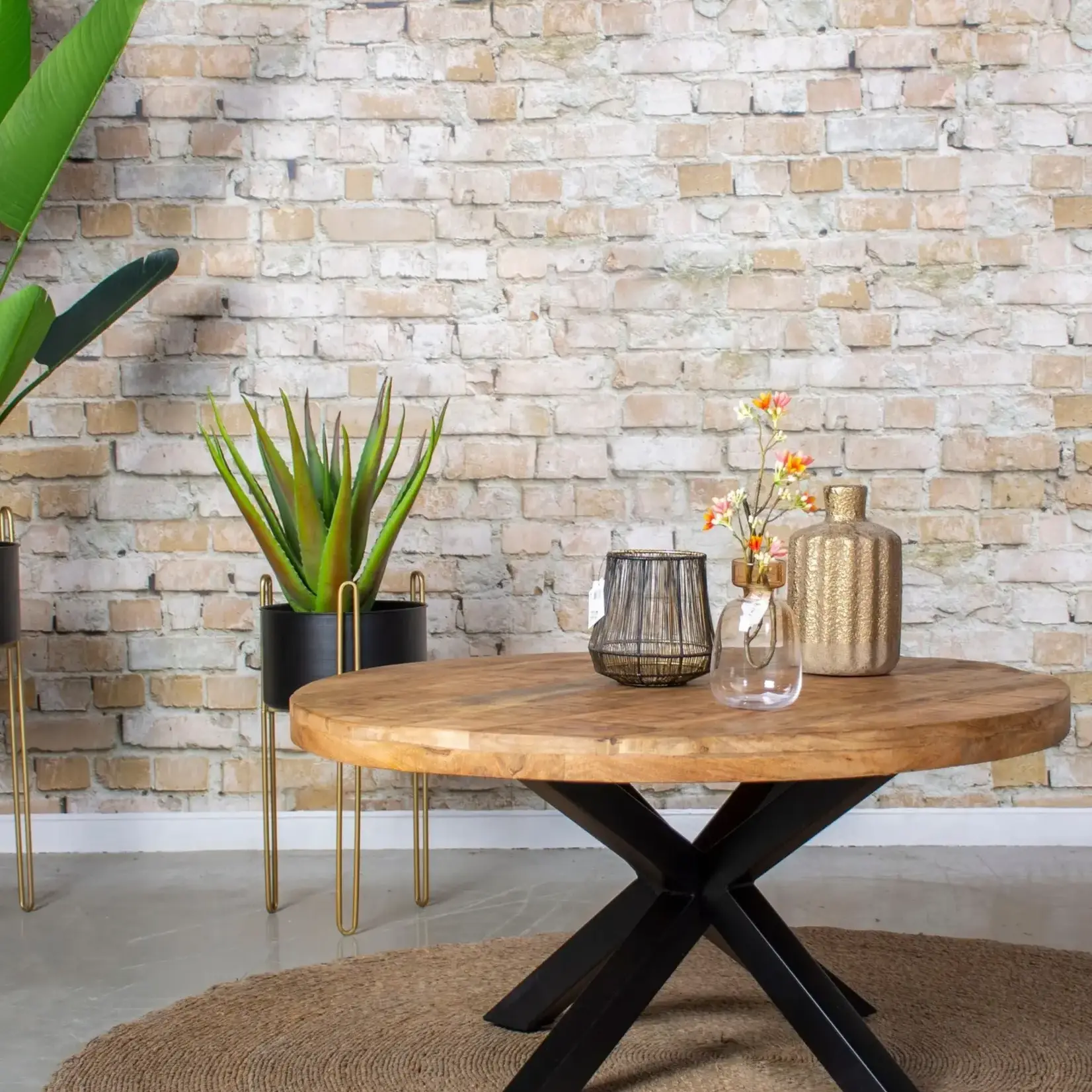 Ronde salontafel Mangohout Sunderland