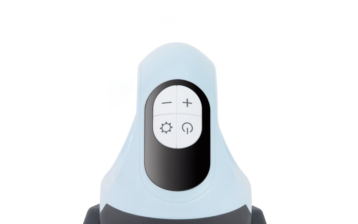 Closer view of the front of a LOKLiK ImPress™ Mini 3 in Bubble Blue.