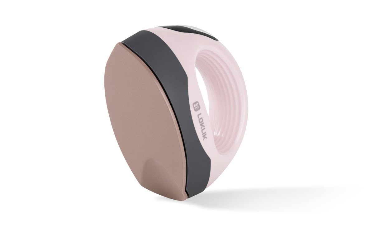 LOKLiK ImPress™ Mini 3 in Bubble Blue balancing on the back, showing the heat plate.