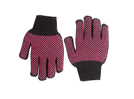 Pair of pink heat resistant gloves