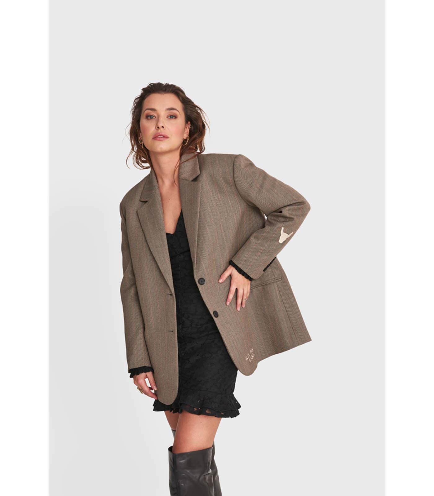 alix the label blazer camel