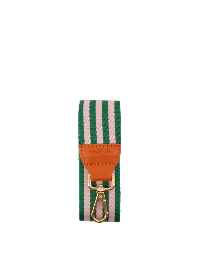 Shoulder strap | Stripes |  paris green + mauve lilac + croissant brown