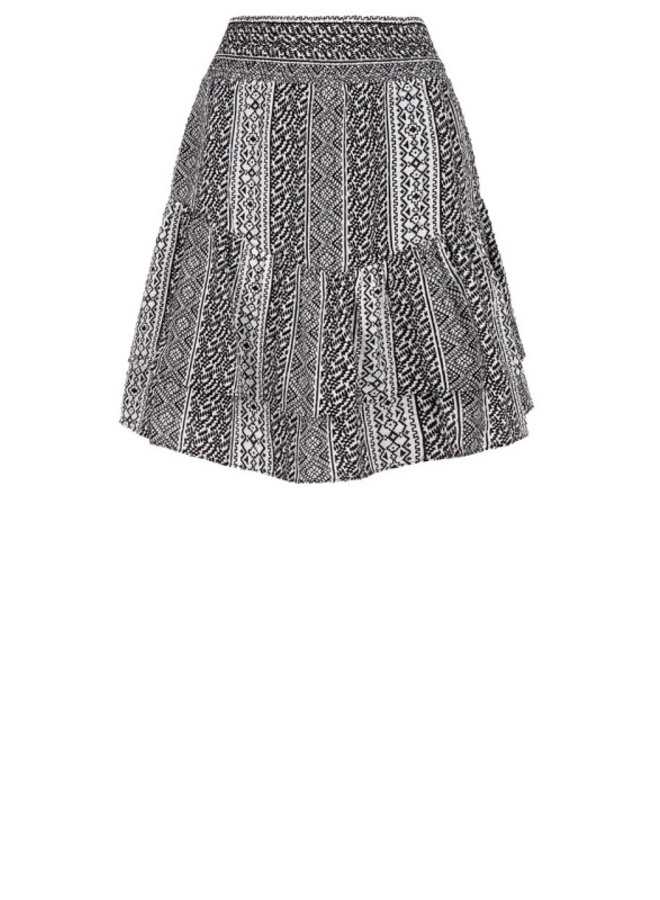 Wonderous print skirt - Black/white