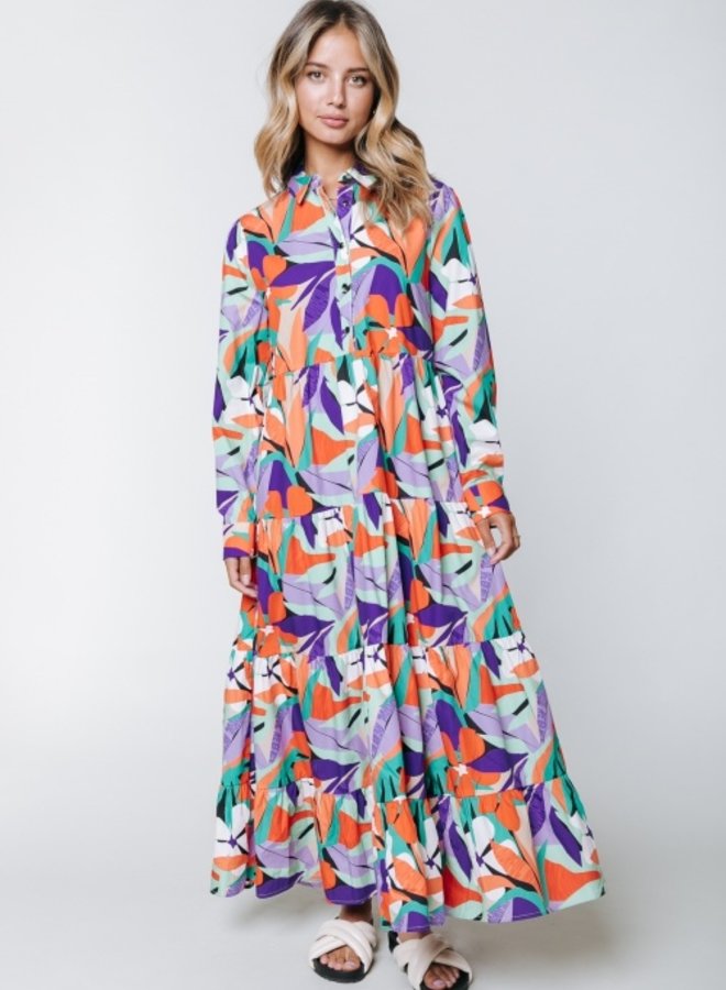 Vianne Big Flower Maxi Dress - Multicolor