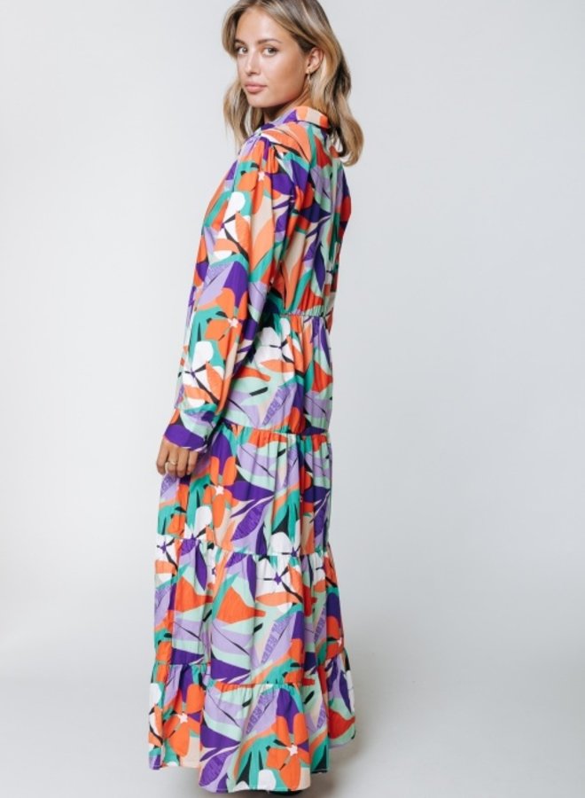 Vianne Big Flower Maxi Dress - Multicolor