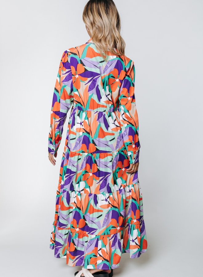 Vianne Big Flower Maxi Dress - Multicolor