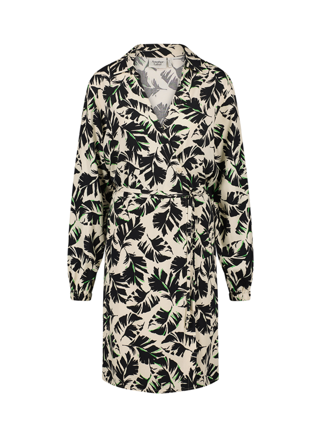 Azza lenzing dress l/s - Fern Green Leaf
