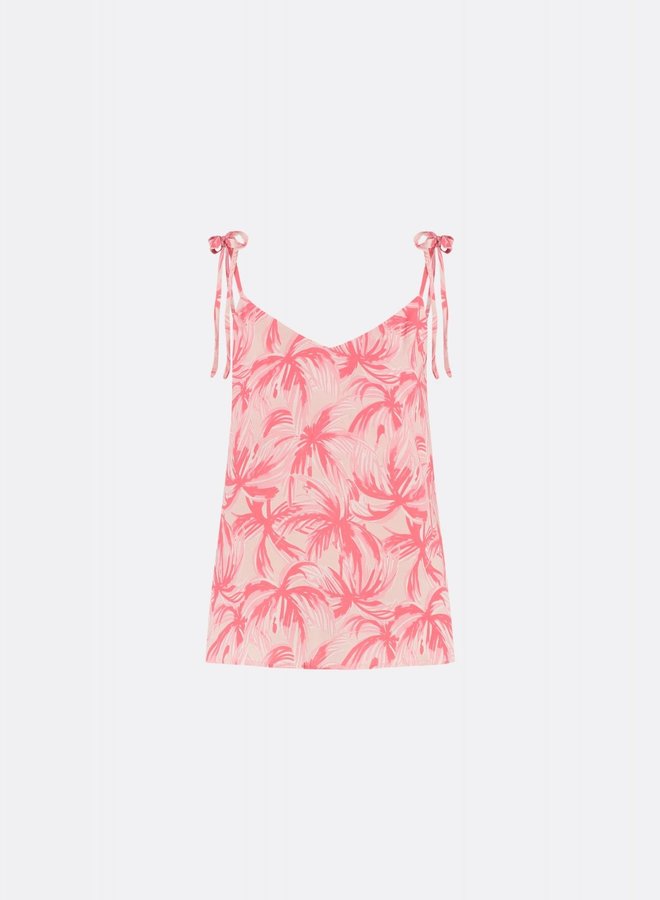 Eline Top - Pink Grapefruit / Char Palmeraie Mini