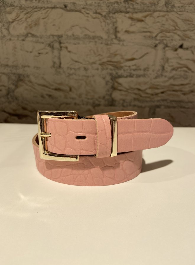 Croco Plain Belt Woman - Oldpink