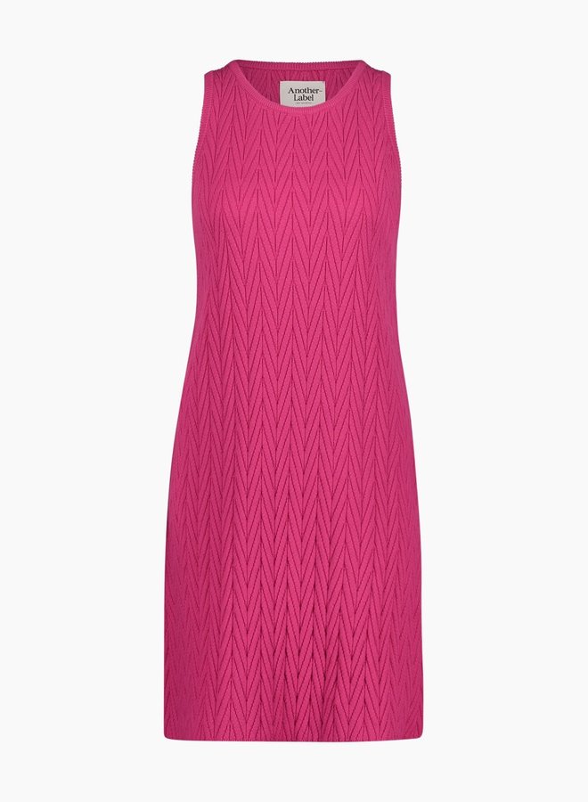 Delit knitted dress s/l - Hot pink