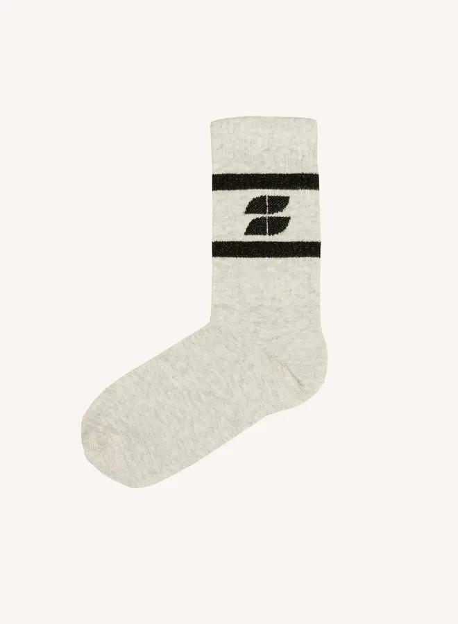 Logo sock - Grey melee / Black