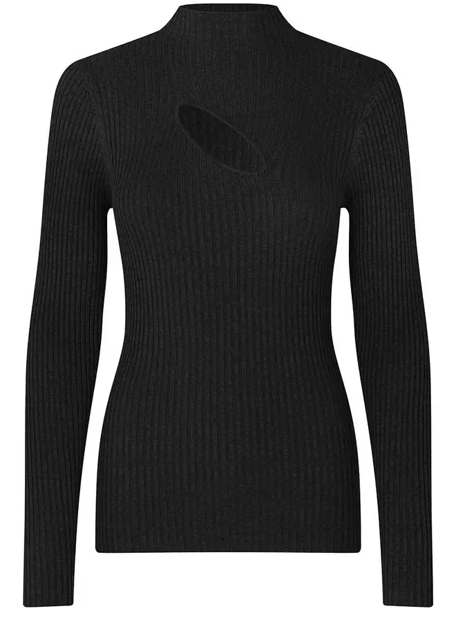 Sanka Knit T-Neck - Black