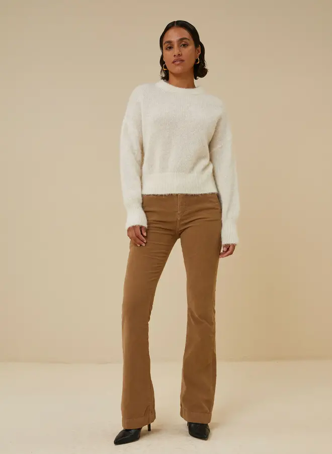 Leila cord velvet pant - Clay