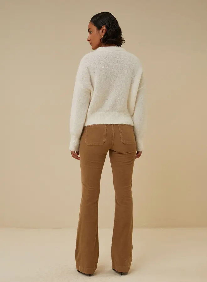 Leila cord velvet pant - Clay