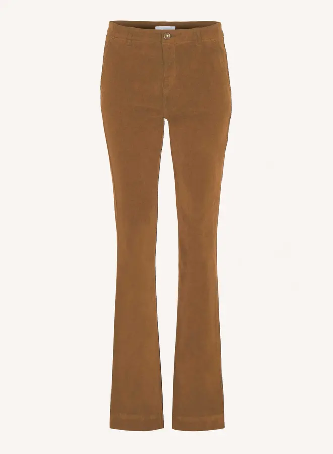 Leila cord velvet pant - Clay