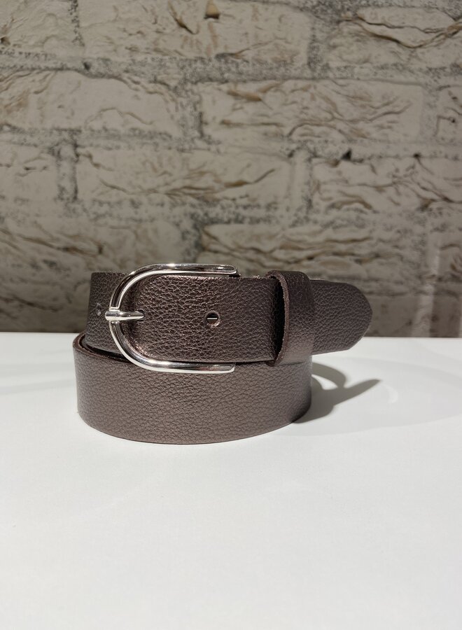 Metallic Bubble Belt Women - Bronze