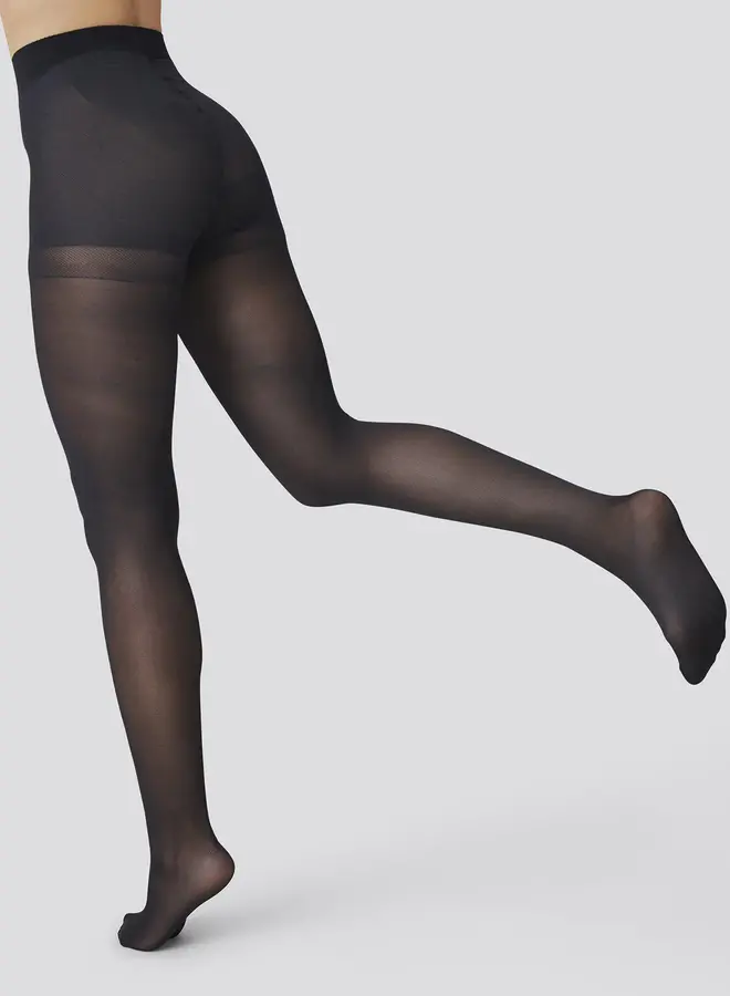 Anna Control Top Tights - Black