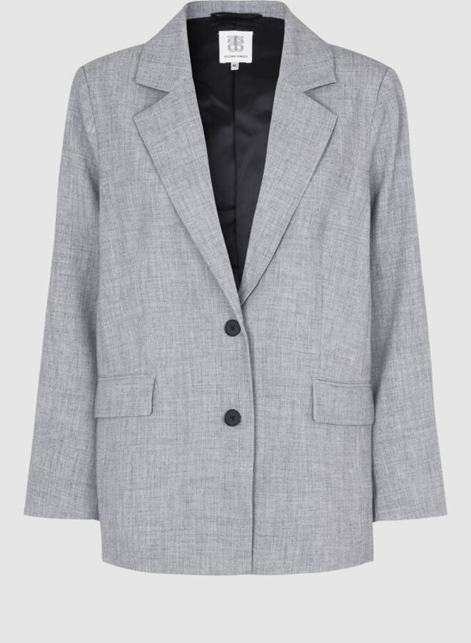 Evali Classic Blazer - Light Grey Melange