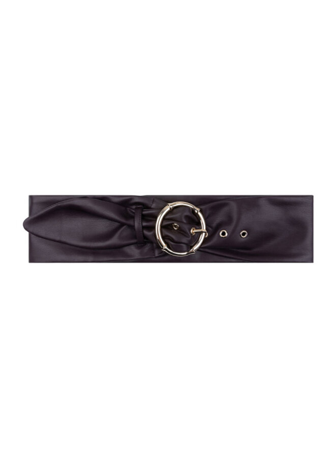 Juhl faux leather belt - Dark Grape