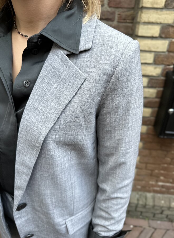 Evali Classic Blazer - Light Grey Melange