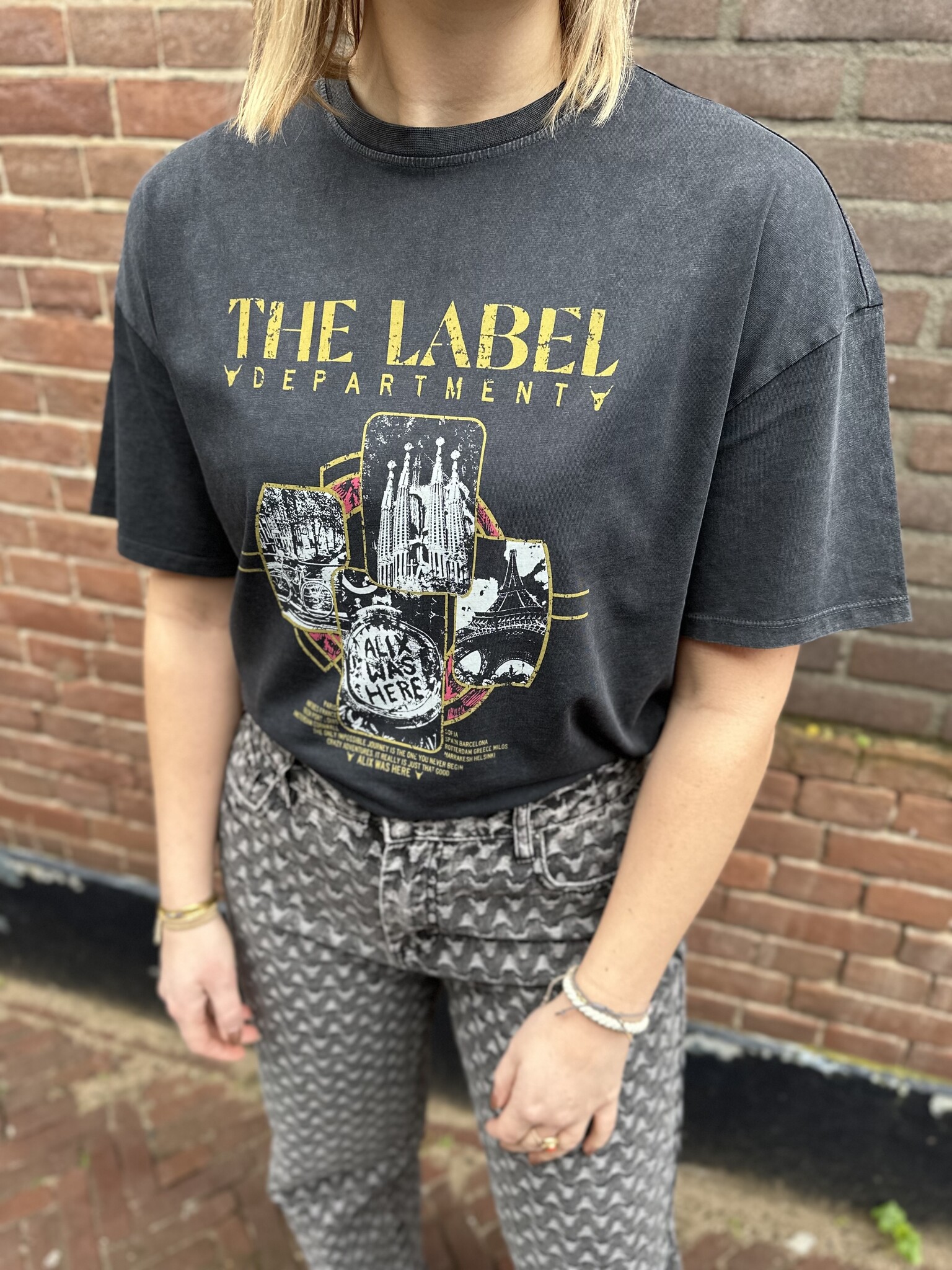 Alix the label t shirt zwart hotsell