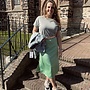 Hinte Uni Satin Slit Midi Skirt - Mint