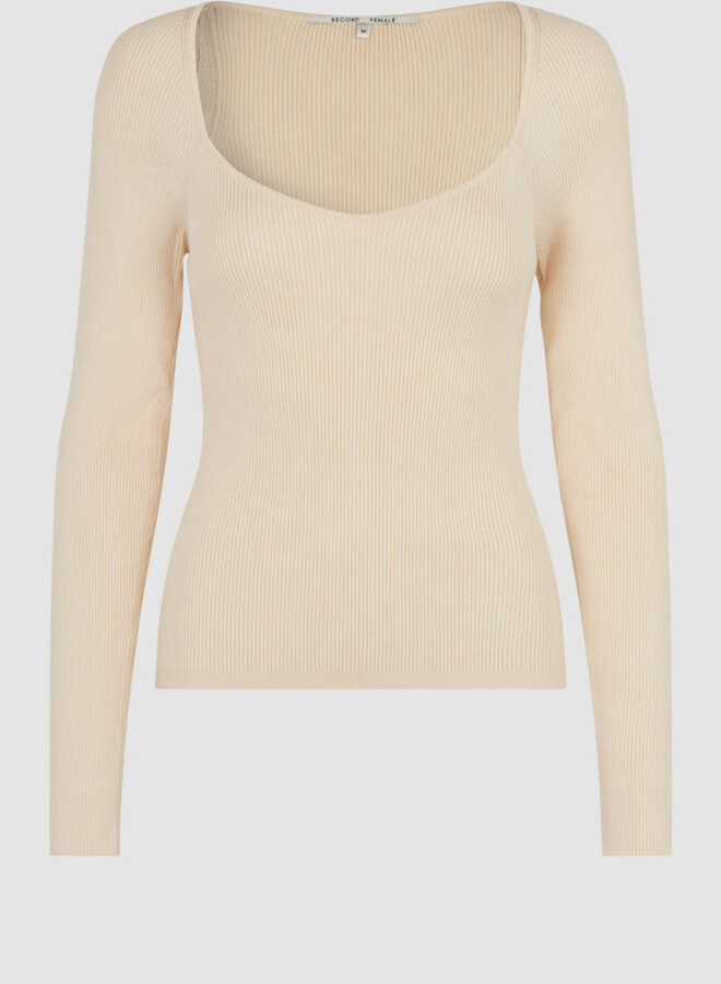 Solia knit v-neck - French oak