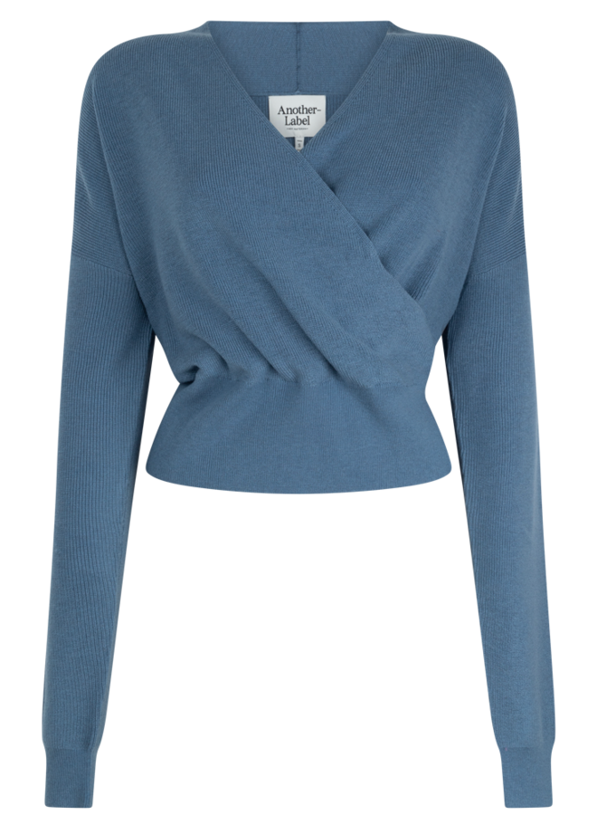 Len knitted pull l/s - Coronet blue melee