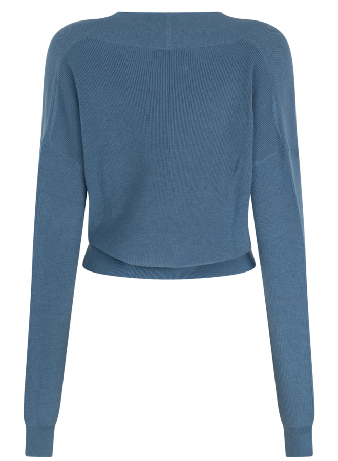 Len knitted pull l/s - Coronet blue melee