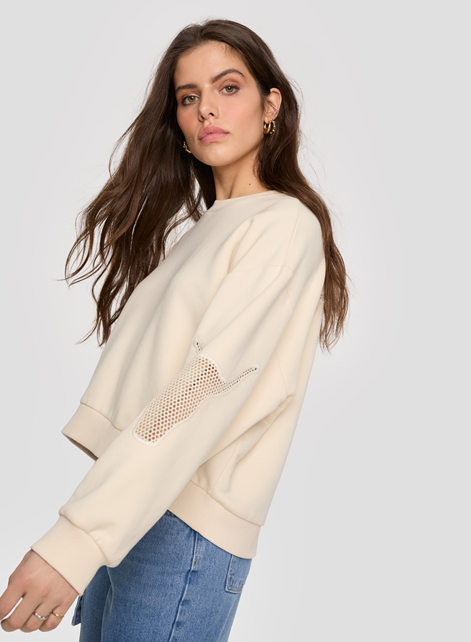 Mesh sweater - Light Ecru