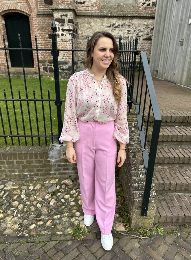 Evie Classic Trousers - Begonia Pink