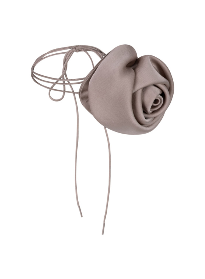 Petal satin flower corsage - Pink champagne