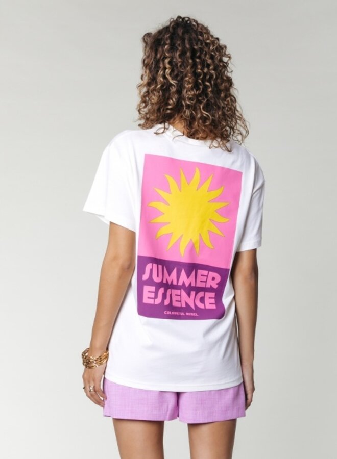 Summer Essence boxy tee - Medium pink