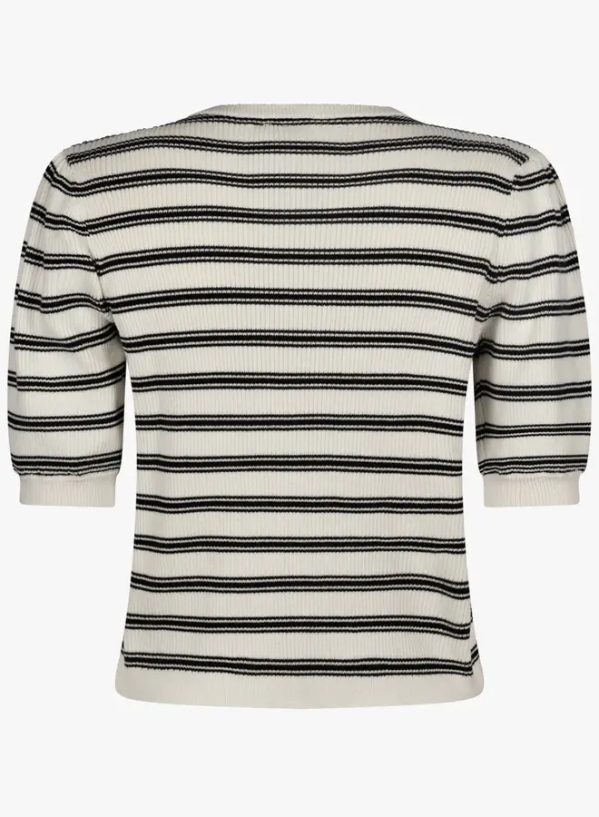 Leyla top s/s - Black stripes