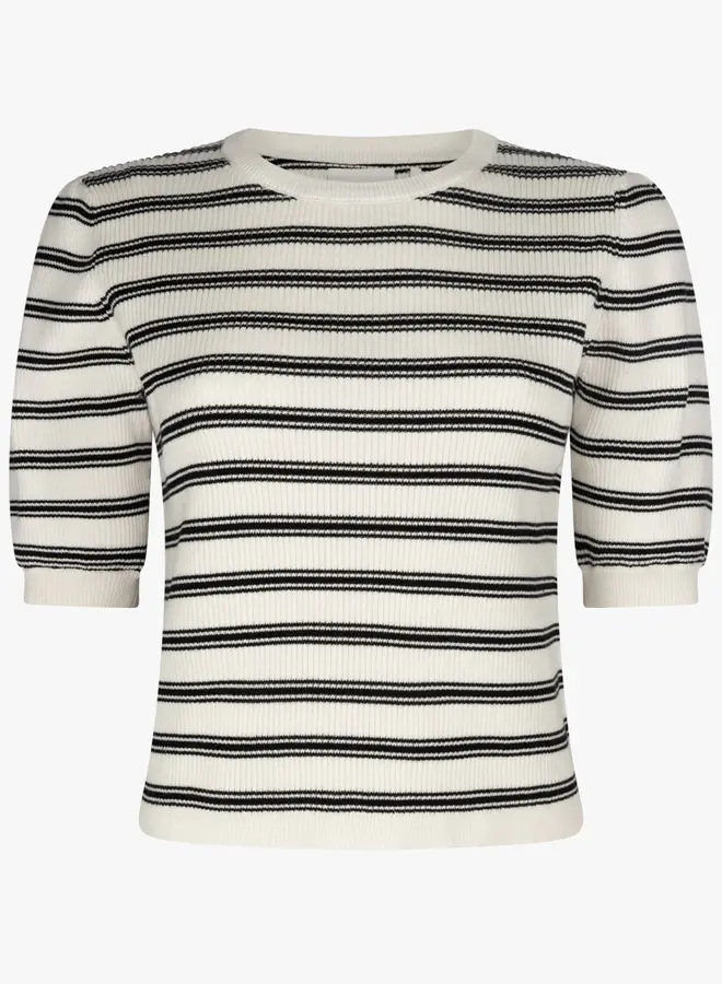 Leyla top s/s - Black stripes