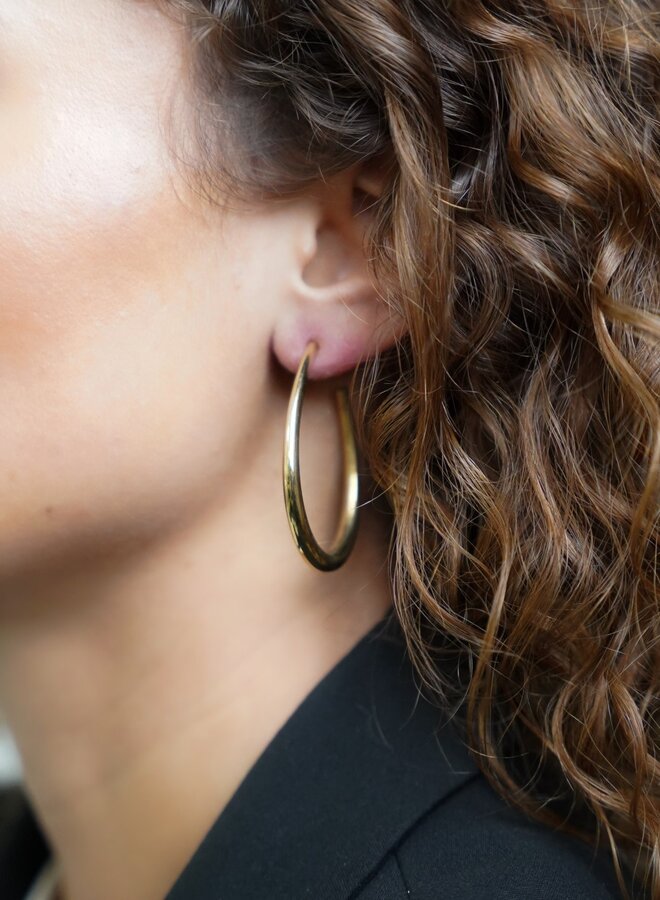 CL Earring Oval Teardrop Creole M - G