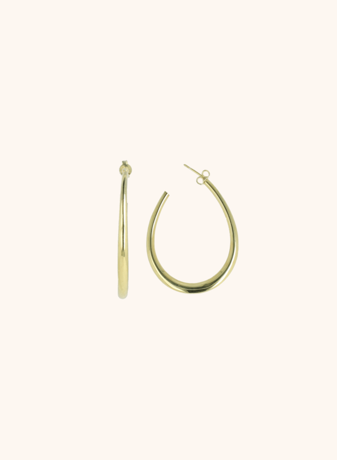 CL Earring Oval Teardrop Creole M - G