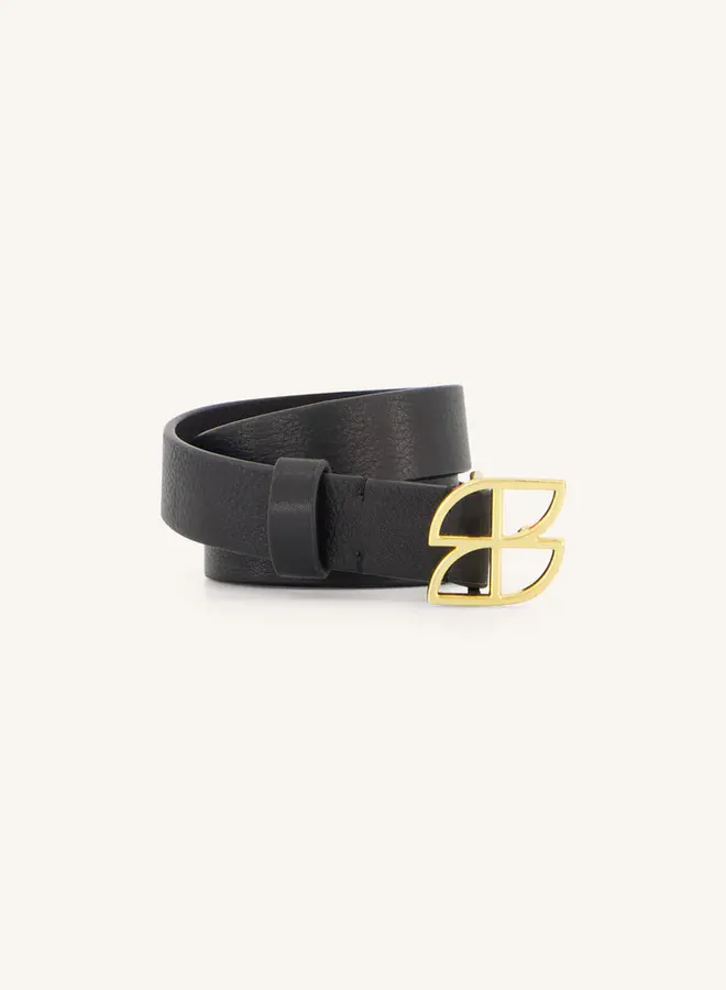 Buckle logo belt - Black