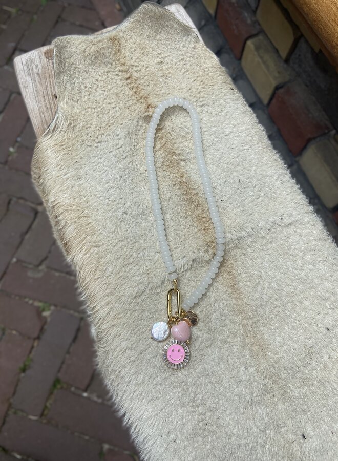 Ketting glaskralen donut