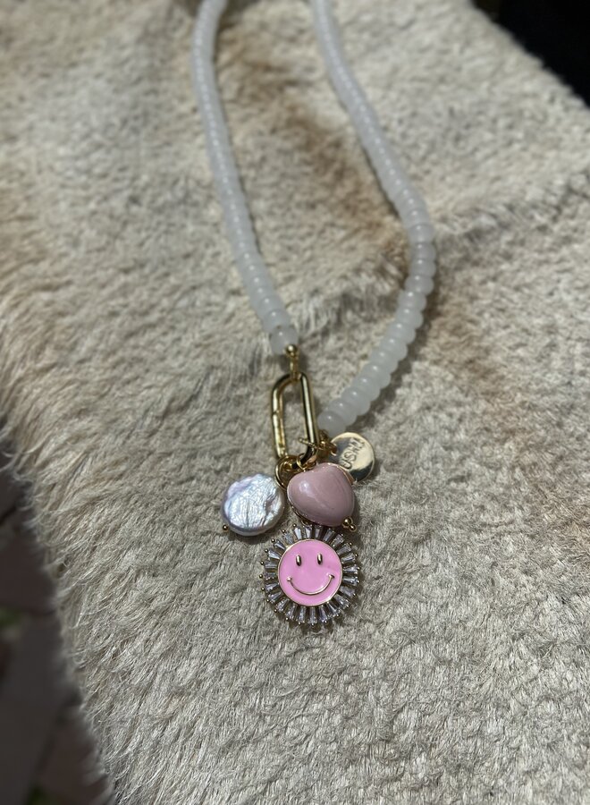 Ketting glaskralen donut