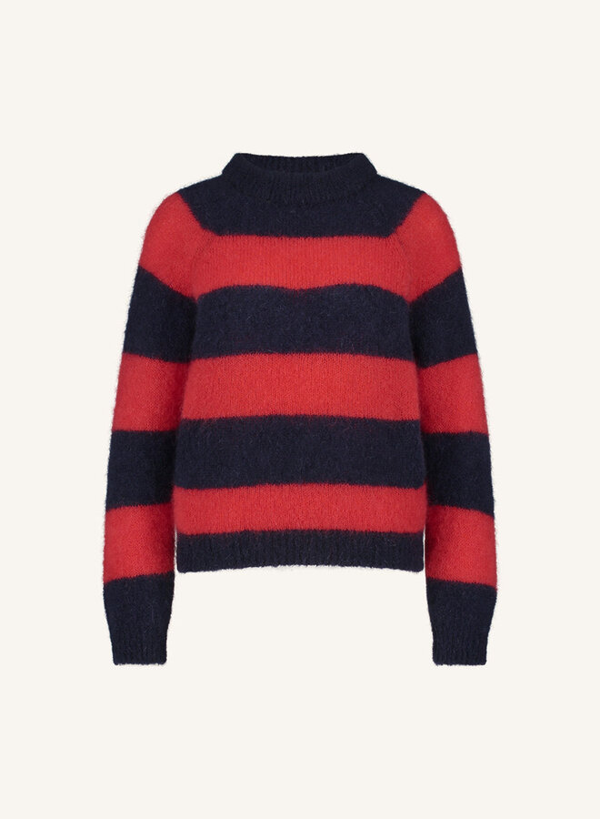 Sian stripe pullover - Lipstick