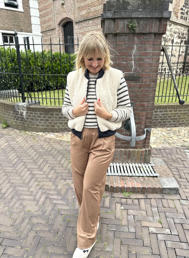 Gwen thin stripe pullover - Sand